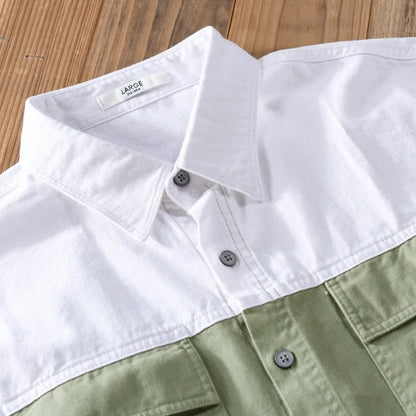 David | Trendy Herenshirt met Contrastkleur en Casual Comfort