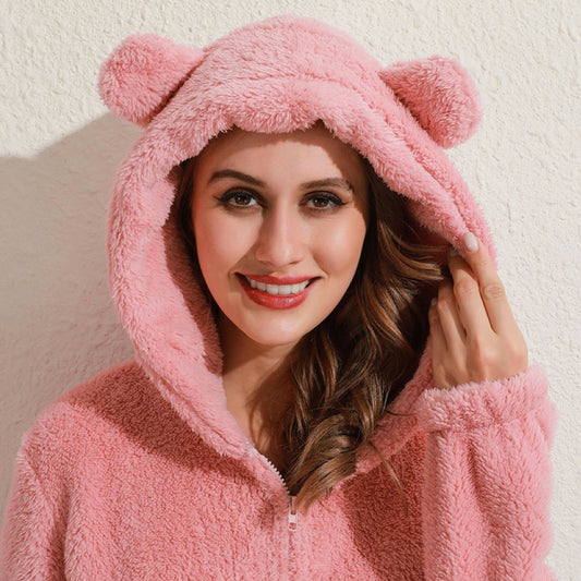 SnugglePaws - Superzachte Fleece Onesie met Berenoortjes