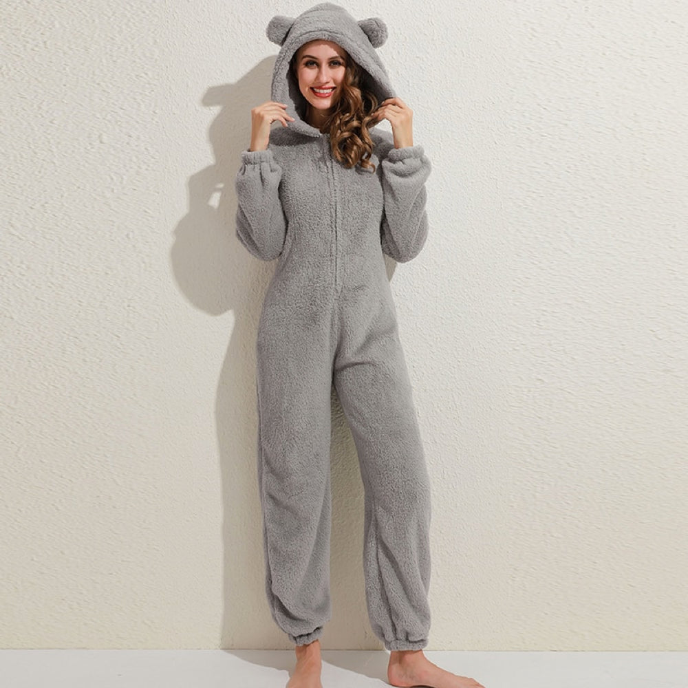 SnugglePaws - Superzachte Fleece Onesie met Berenoortjes