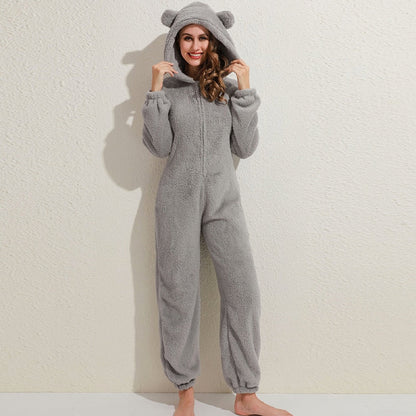SnugglePaws - Superzachte Fleece Onesie met Berenoortjes