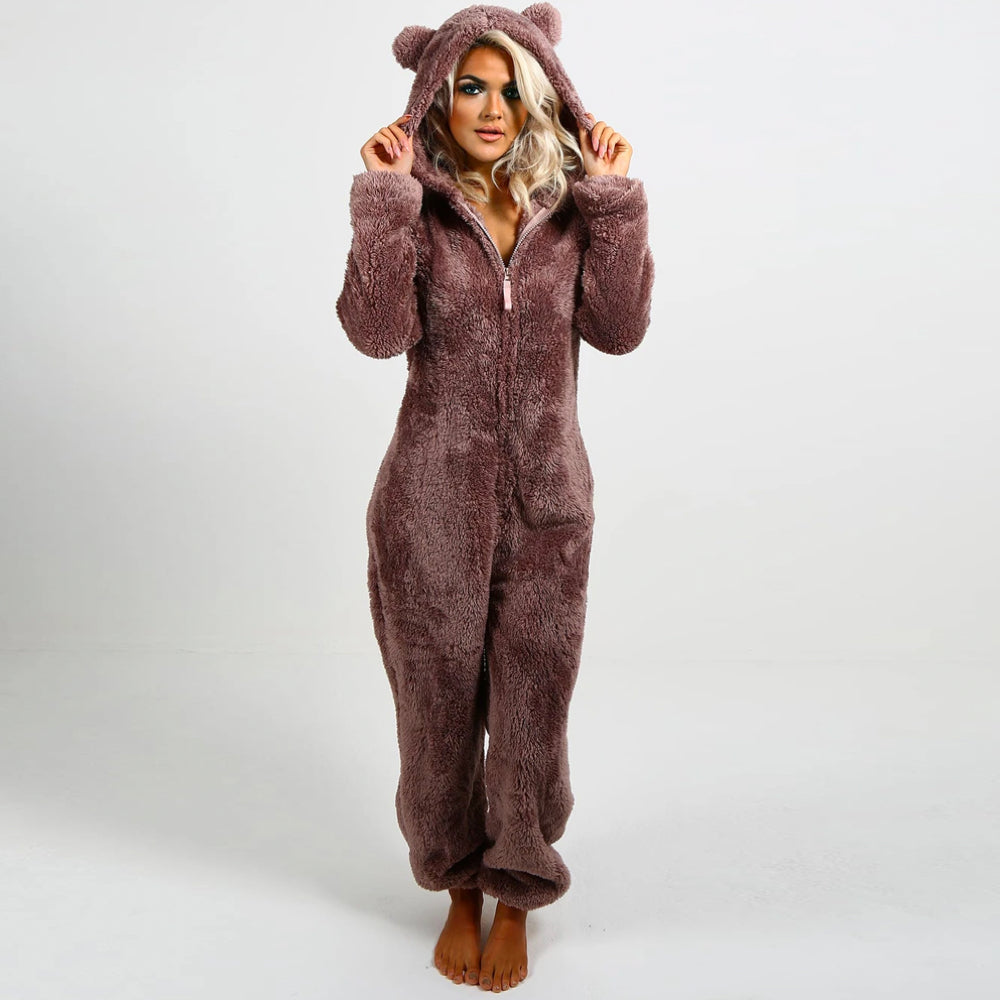 SnugglePaws - Superzachte Fleece Onesie met Berenoortjes