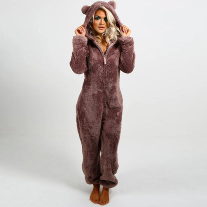 SnugglePaws - Superzachte Fleece Onesie met Berenoortjes