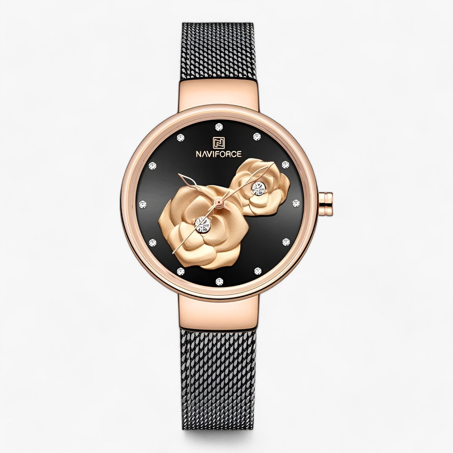 Ella - Elegante Stalen Mesh Horloge - Een Tijdloos Hoogtepunt voor uw Stijl