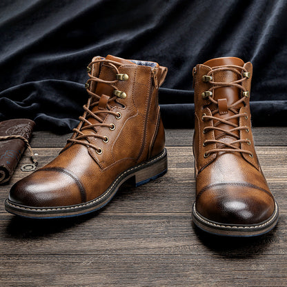 Oliver Heren veterboots Bruine leren schoenen