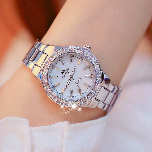 Bee Sister - Diamond dames quartz horloge