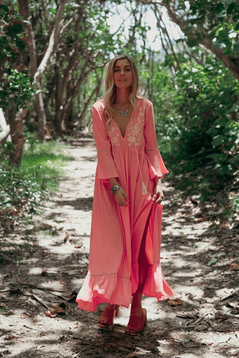 Veronica | Elegante Maxi Feestjurk met V-hals