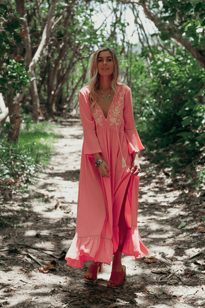 Veronica | Elegante Maxi Feestjurk met V-hals