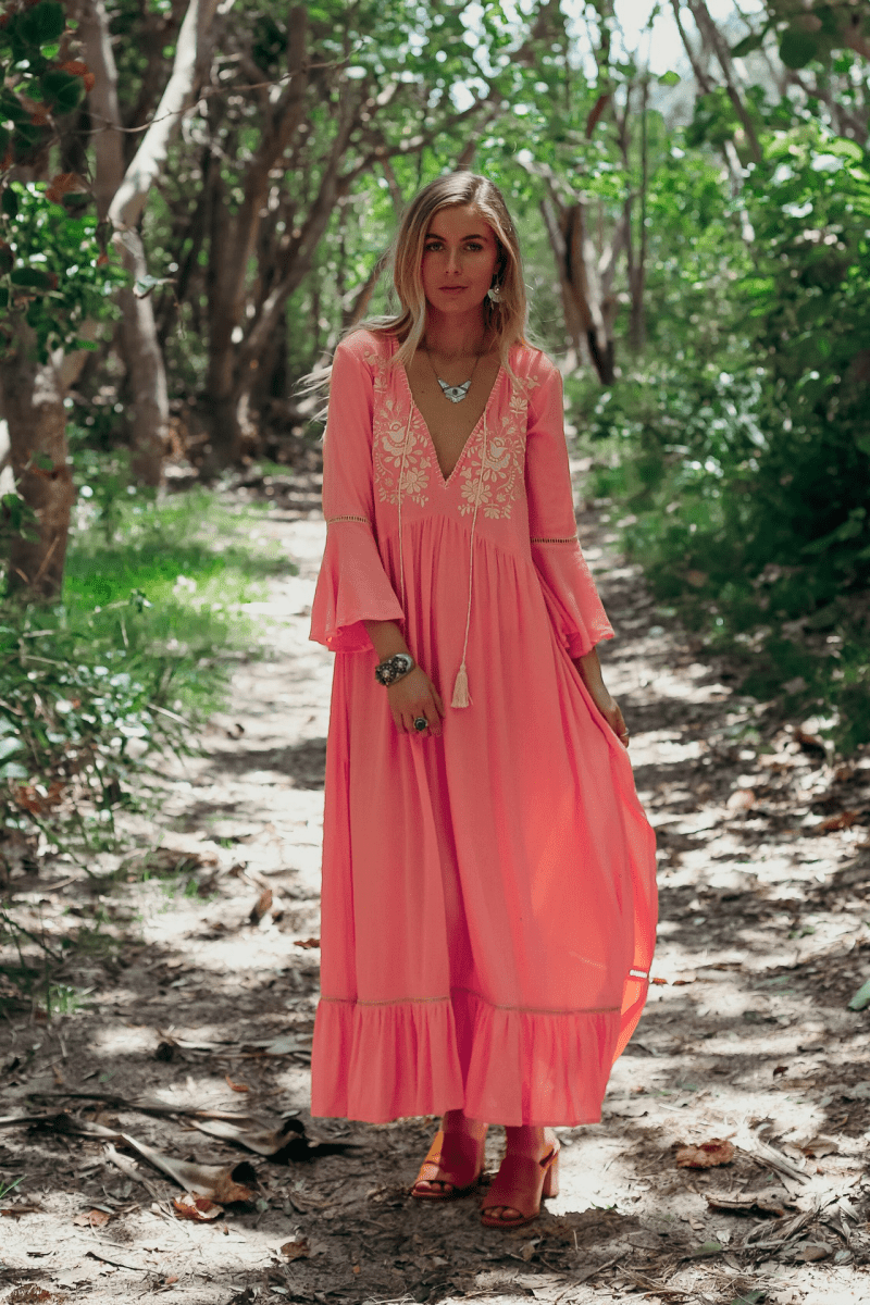 Veronica | Elegante Maxi Feestjurk met V-hals