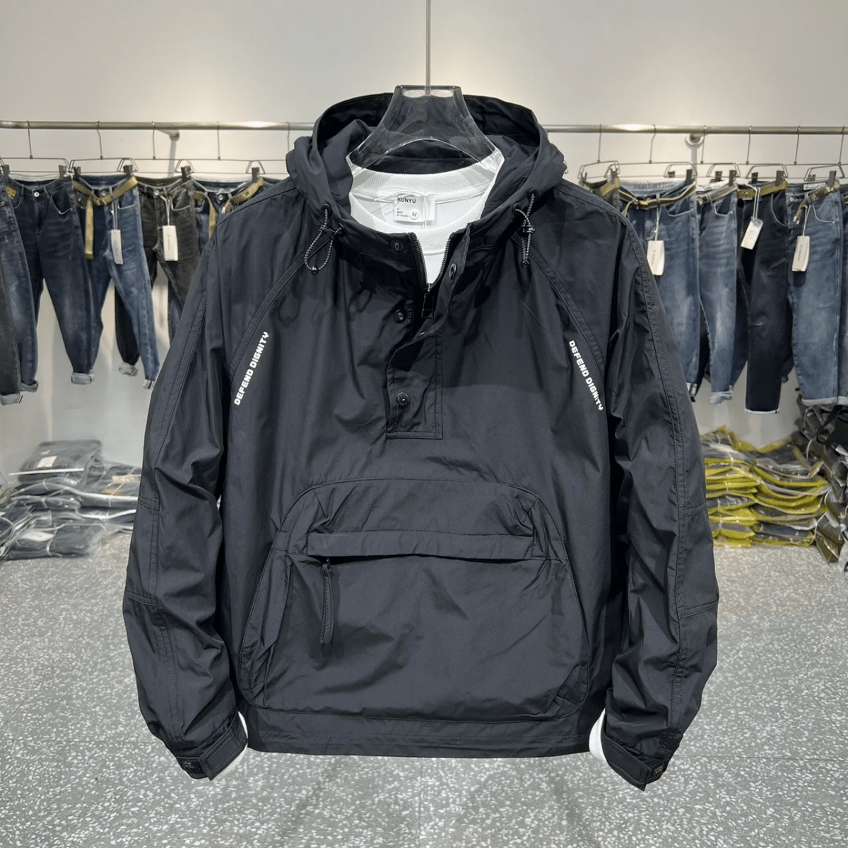 Jack | Praktisch Werkjack met Capuchon en Halve Rits