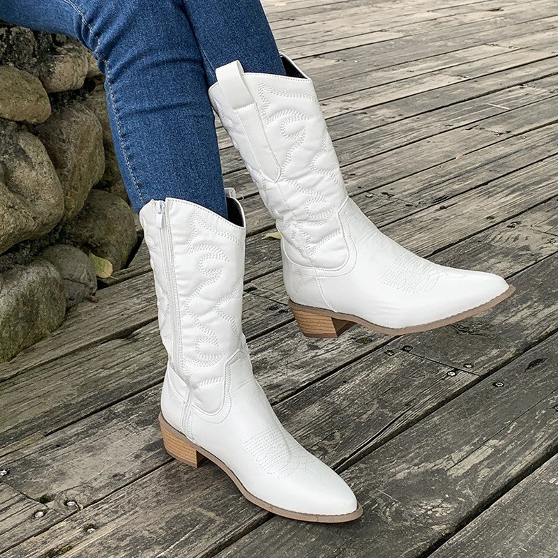 Gracie - elegante metallic cowboylaarzen